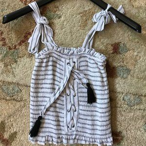Women's Striped Smocked Top